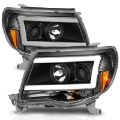 Picture of ANZO 05-09 Toyota Tacoma Projector Light Bar Style Headlights w- C Light Bar