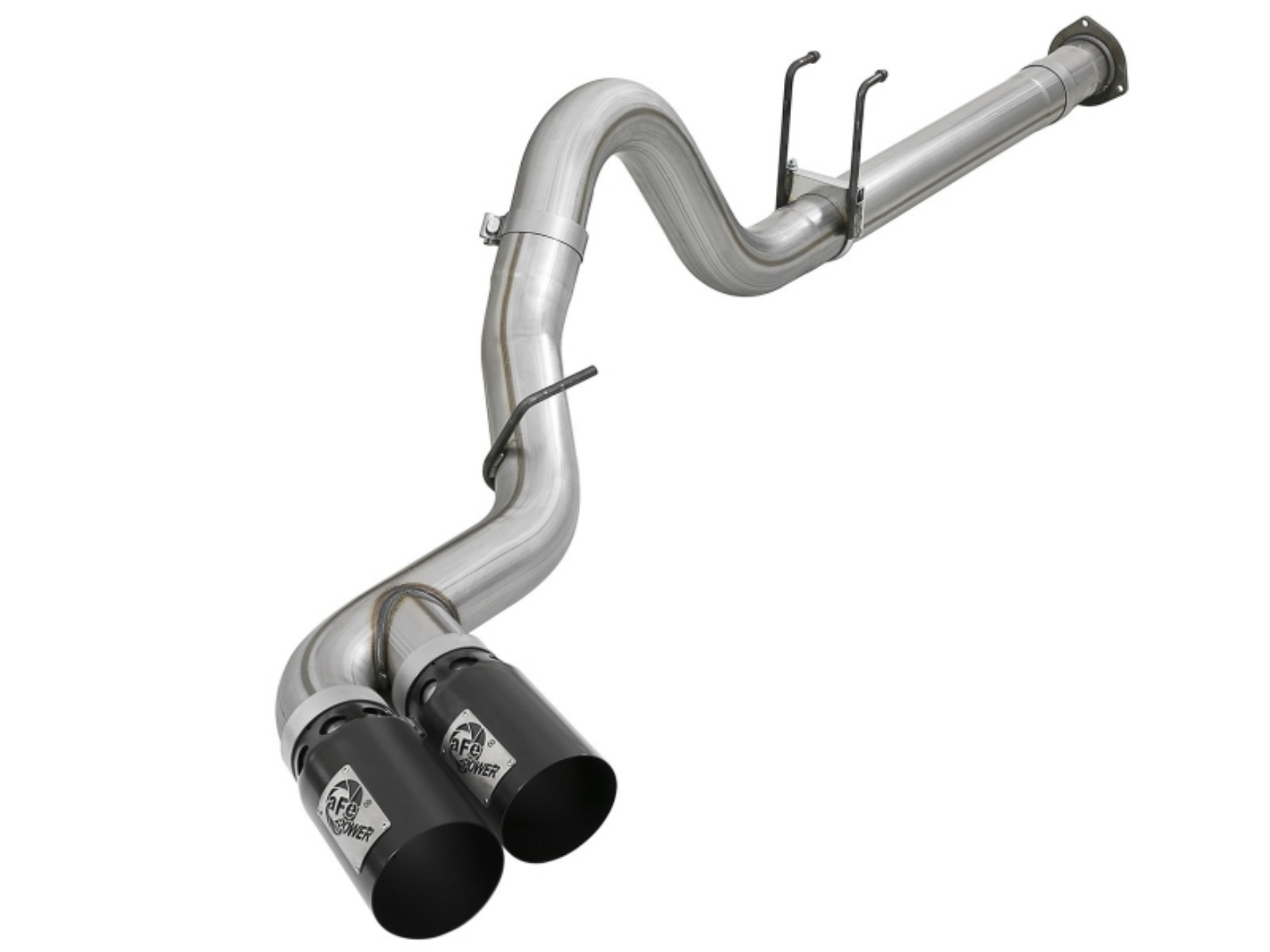 Picture of aFe Power 11-14 Ford F250-F350 6-7L Diesel Rebel XD 4in 409 SS DPF-Back Exhaust System - Black Tips