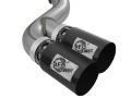 Picture of aFe Power 11-14 Ford F250-F350 6-7L Diesel Rebel XD 4in 409 SS DPF-Back Exhaust System - Black Tips