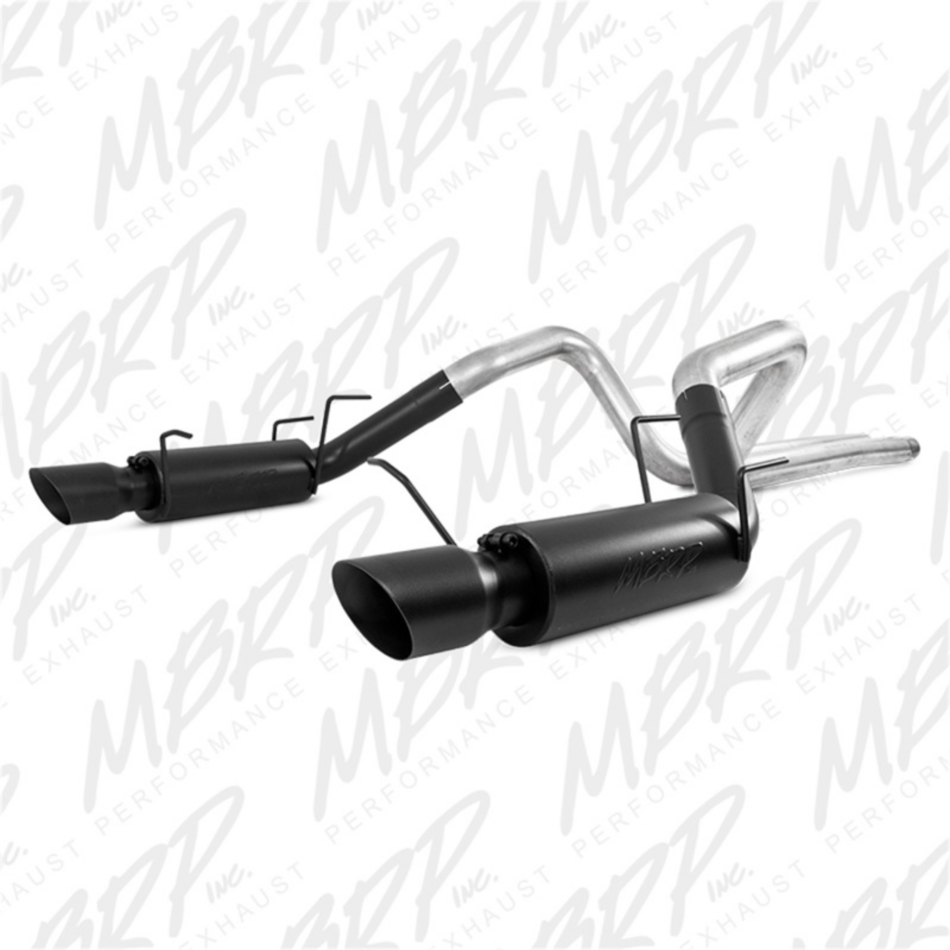 Picture of MBRP 11-14 Ford Mustang GT 5-0L 3in Cat Back Dual Split Rear Race Version 4in Tips - Black