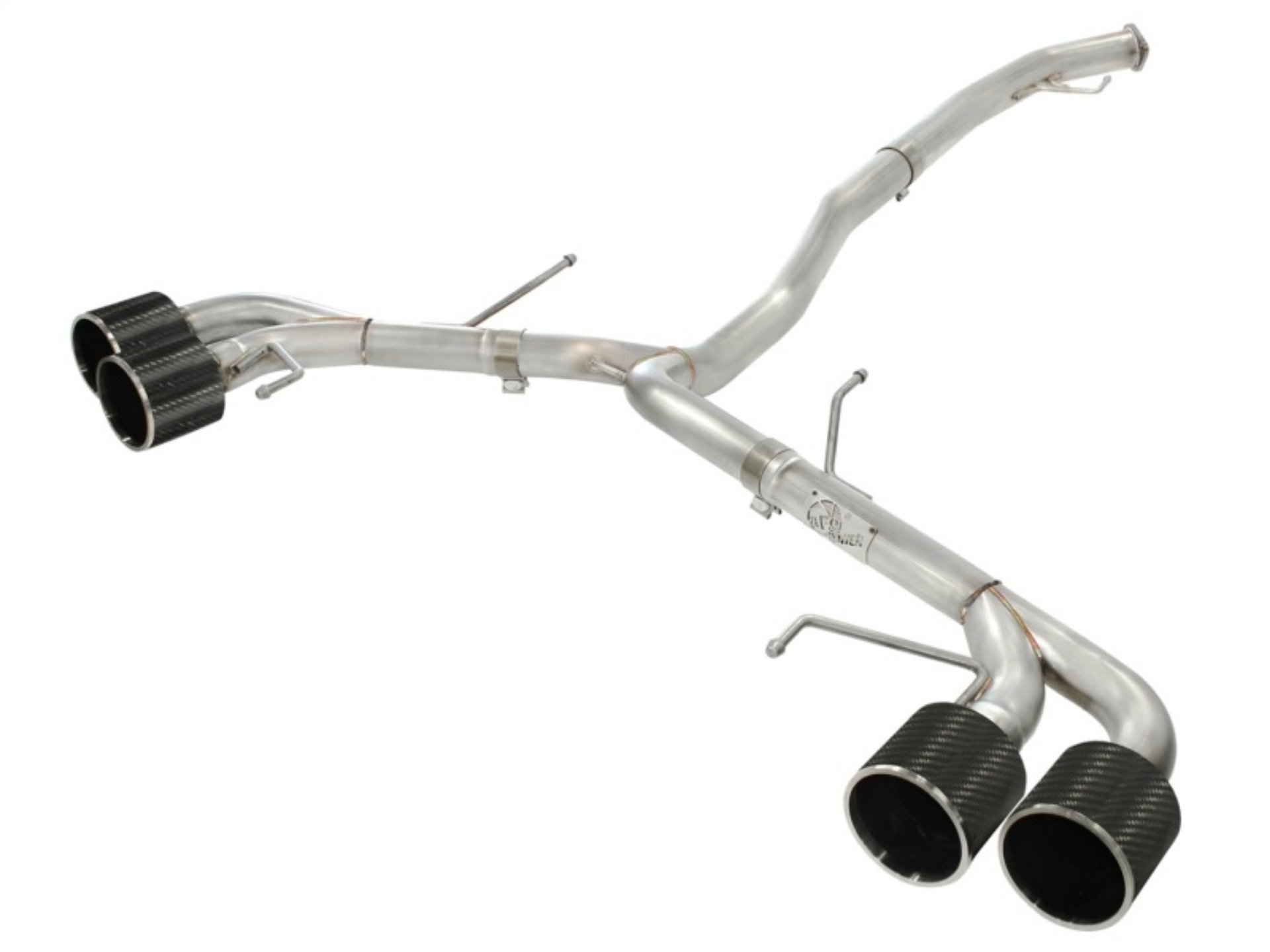 Picture of aFe Takeda 3in SS Exhaust Cat-Back 09-14 Nissan GTR V6 3-8L Carbon Fiber Tips