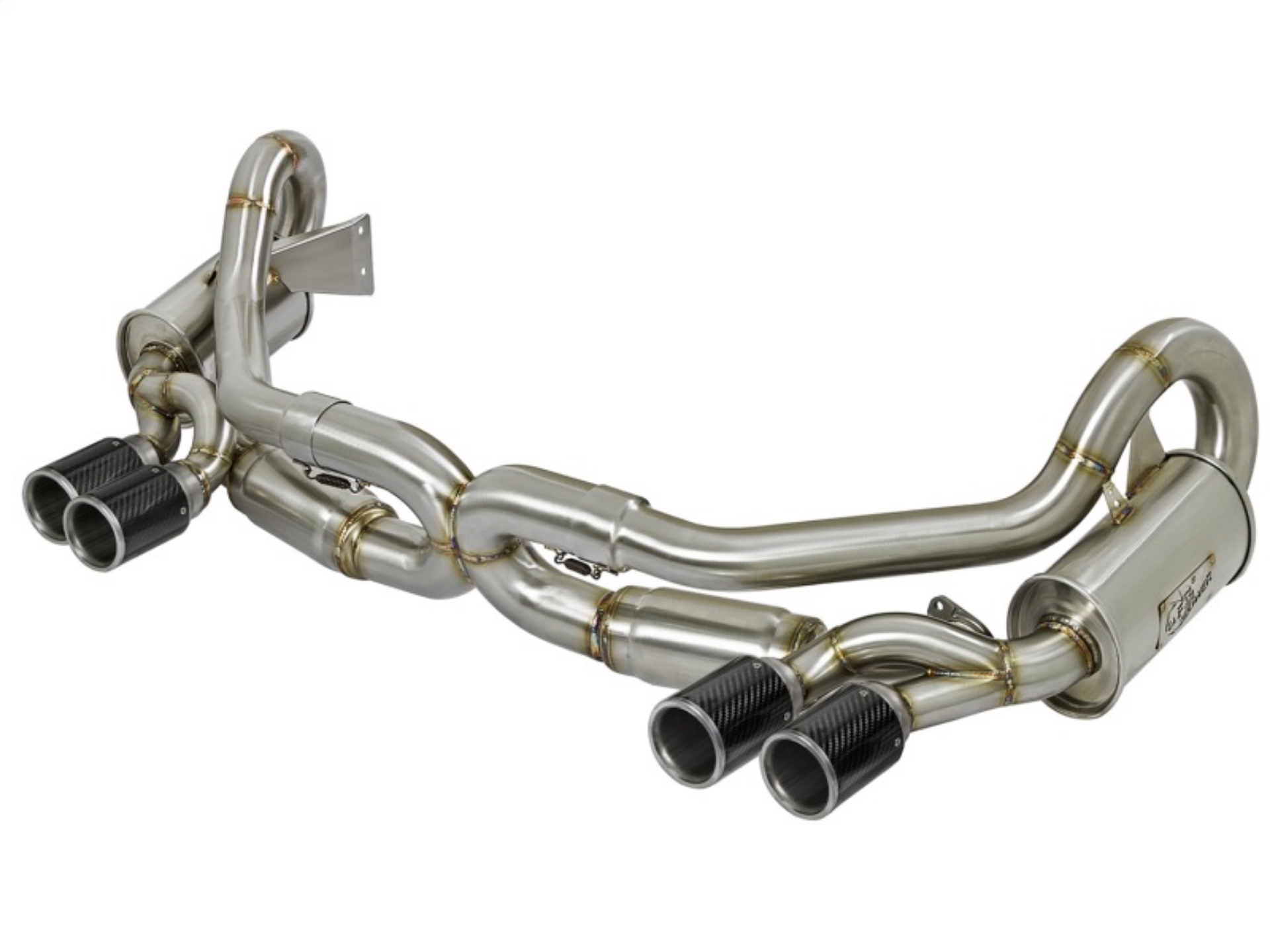 Picture of aFe Power Elite SS-304 Carbon Tip Dual Cat Back Exhaust 13-14 Porsche 911 C2S 991 H6-3-8L