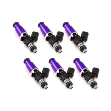 Picture of Injector Dynamics 1340cc Injectors - 60mm Length - 14mm Purple Top - 14mm Lower O-Ring Set of 6