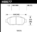 Picture of Hawk Lexus 02-03-04-06 ES300-330 Toyota 98-12 Tacoma-Adynl Models Street Perf Ceramic Ft Brake Pads