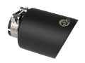 Picture of aFe Takeda 304 SS Clamp-On Exhaust Tip 2-5in- Inlet - 4-5in- Outlet - 7in- L - Black