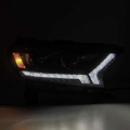 Picture of AlphaRex 19-21 Ford Ranger LUXX LED Proj Headlights Plank Style Alpha Black w-Seq Signal-DRL