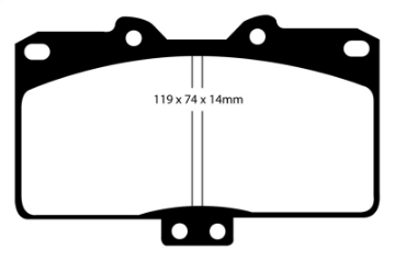 Picture of EBC 91-93 Dodge Stealth 3-0 4WD Redstuff Front Brake Pads