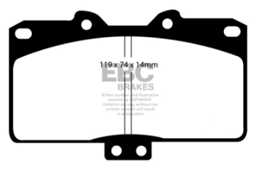 Picture of EBC 91-93 Dodge Stealth 3-0 4WD Redstuff Front Brake Pads