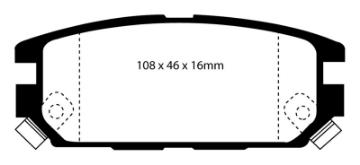 Picture of EBC 91-93 Dodge Stealth 3-0 4WD Redstuff Rear Brake Pads