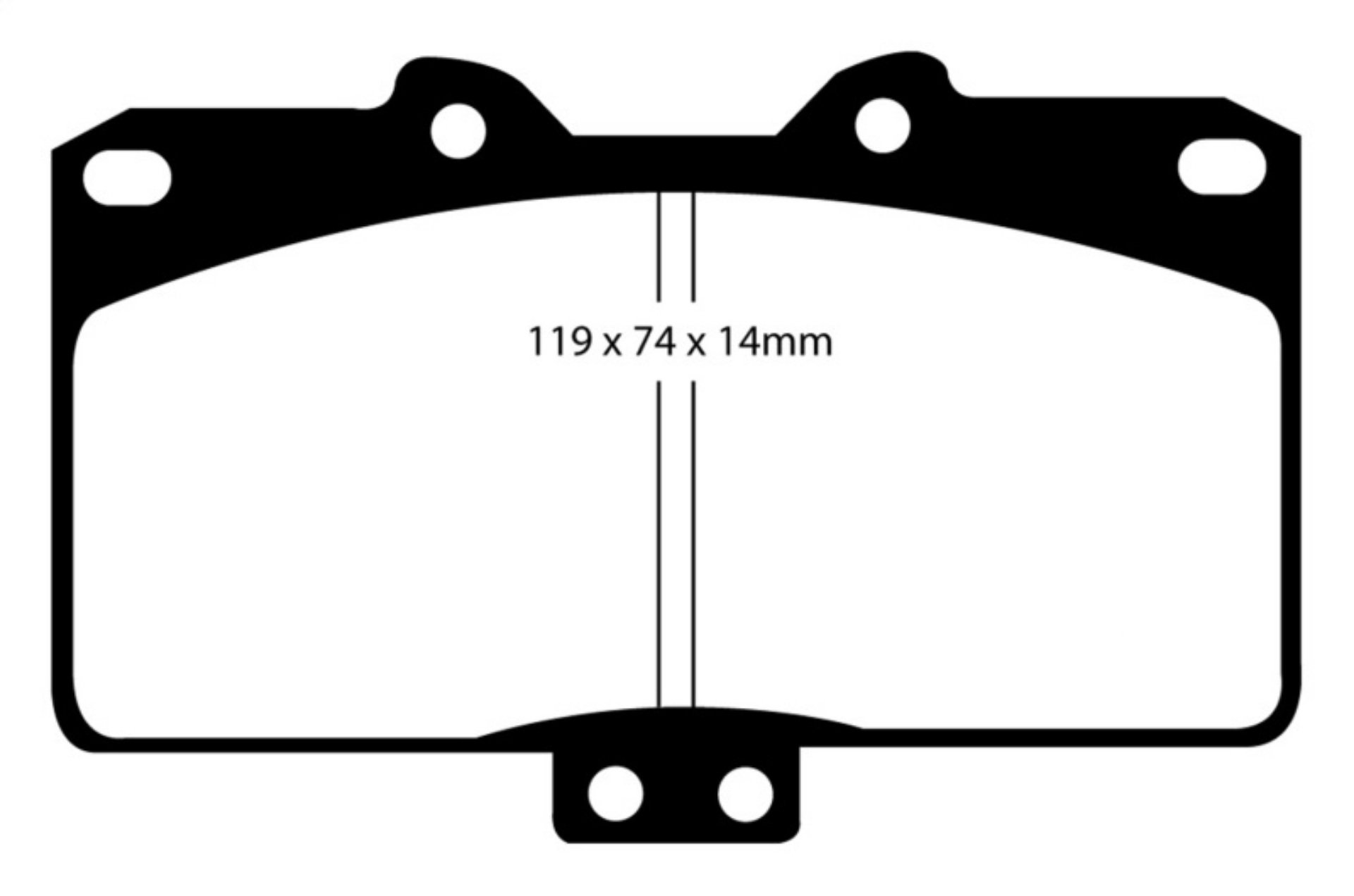 Picture of EBC 91-93 Dodge Stealth 3-0 4WD Yellowstuff Front Brake Pads