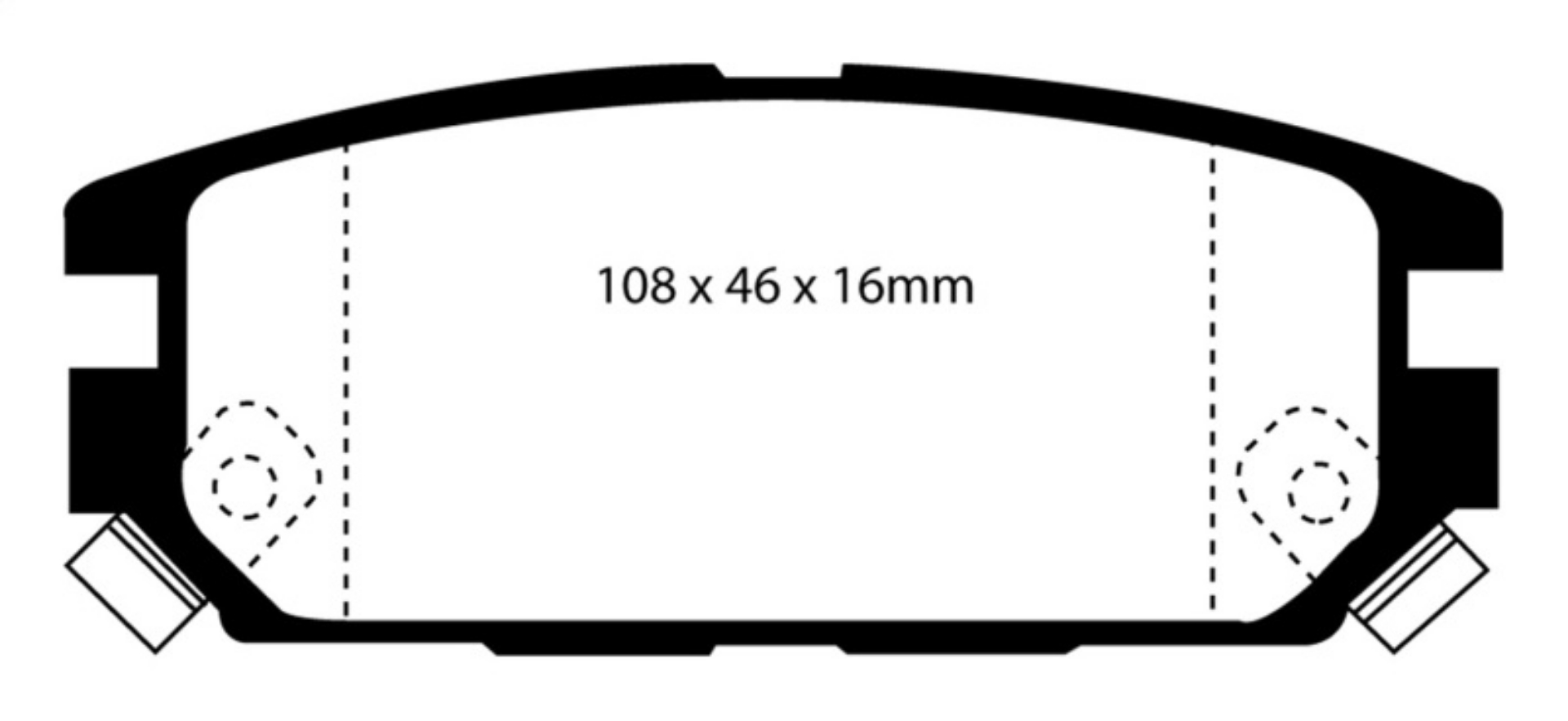 Picture of EBC 91-93 Dodge Stealth 3-0 4WD Yellowstuff Rear Brake Pads