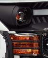 Picture of AlphaRex 15-17 Ford F-150 LUXX LED Projector Headlights Plank Style Alpha Blk w-Activ Light-DRL