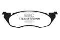 Picture of EBC 91-96 Dodge Dakota 2WD 2-5 Yellowstuff Front Brake Pads