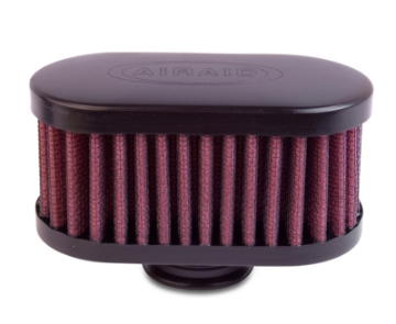 Picture of Airaid Rubber Top 1in ID - Push On 4in x 2in Oval OD 2in Tall Breather Filter