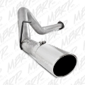 Picture of MBRP 11-14 Ford 6-7L F-250-350-450 4in Filter Back Single Side Exit Alum and Down Pipe Exhaust