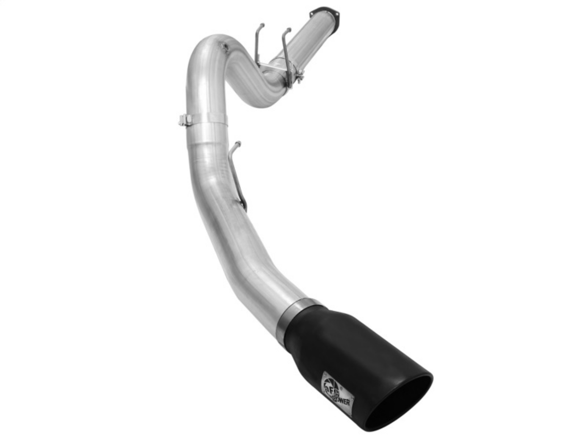 Picture of aFe Atlas Exhausts 5in DPF-Back Aluminized Steel Exhaust Sys 2015 Ford Diesel V8 6-7L td Black Tip