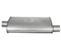 Picture of aFe Scorpion Replacement Alum Steel Muffler Double Layer 2-1-2in In-Out Center-Offset 18inL x9inW