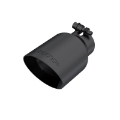 Picture of MBRP Universal 4in OD Dual Wall Angled 2-5in Inlet 8in Lgth Exhaust Tip - Black