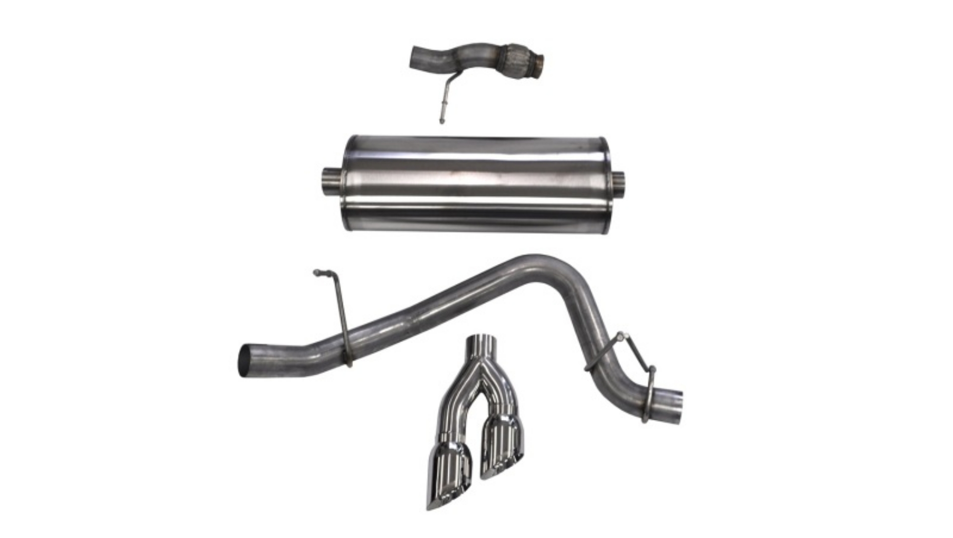 Picture of Corsa 2015-2020 ack Exhaust Sport 3in Single Side Twin Polished 4in Tips 2015 Chevy Tahoe-GMCYukon