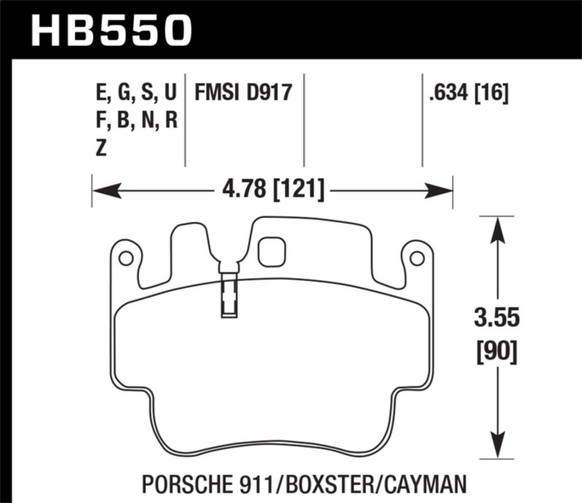 Picture of Hawk 00-07 Porsche Boxster HPS 5-0 Front Brake Pads