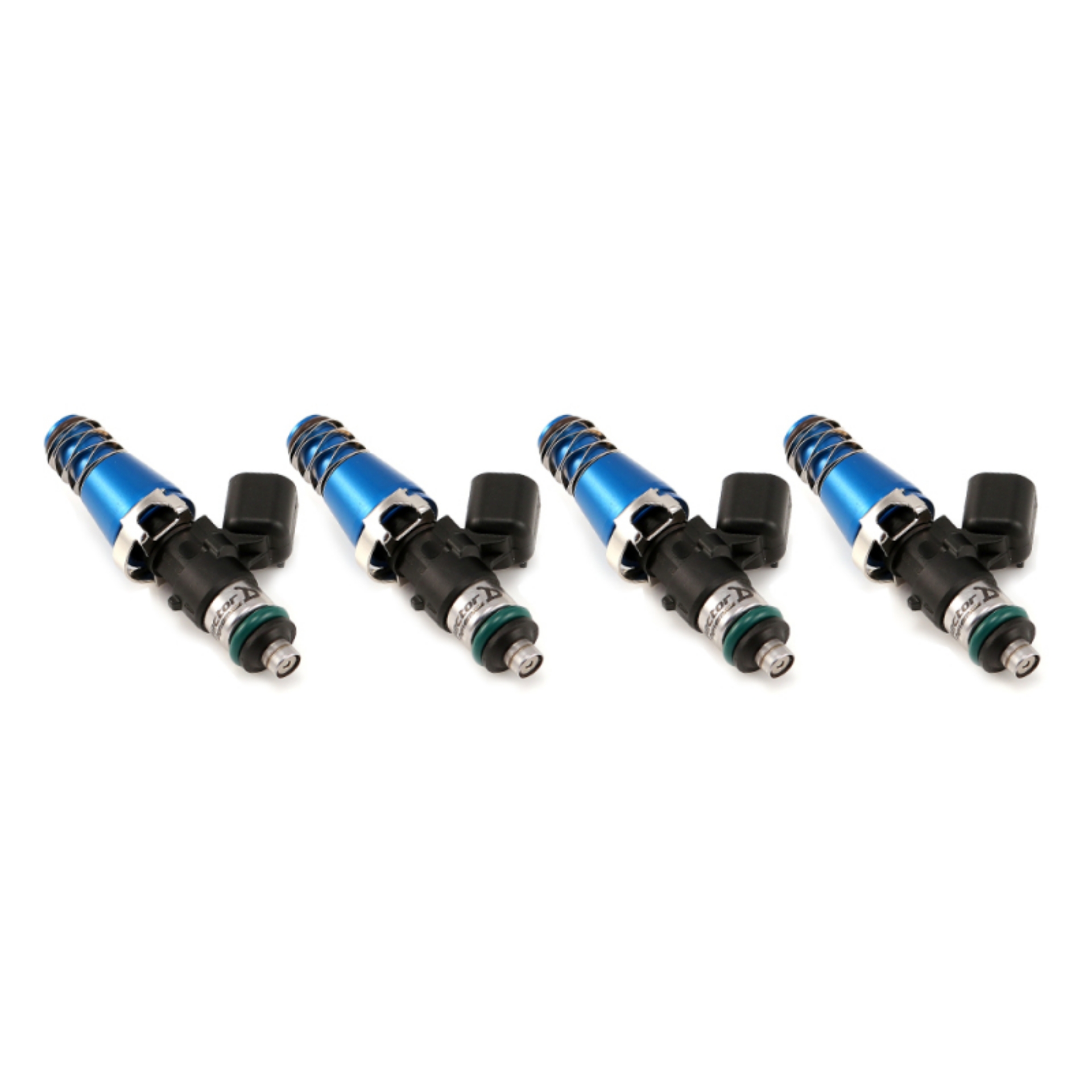 Picture of Injector Dynamics 1700cc Injectors - 60mm Length - 11mm Blue Top - 14mm Lower O-Ring Set of 4