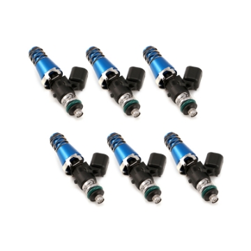 Picture of Injector Dynamics 1700cc Injectors - 60mm Length - 11mm Blue Top - 14mm Lower O-Ring Set of 6