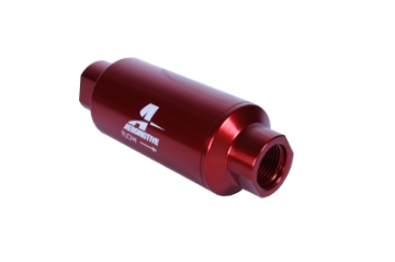 Picture of Aeromotive In-Line Filter - AN-10 10 Micron Microglass Element Red Anodize Finish