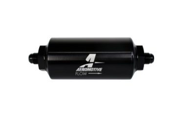 Picture of Aeromotive In-Line Filter - AN-6 Male 10 Micron Microglass Element Bright Dip Black Finish