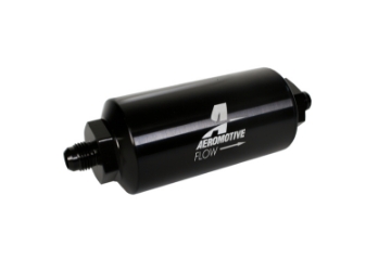 Picture of Aeromotive In-Line Filter - AN-6 Male 10 Micron Microglass Element Bright Dip Black Finish