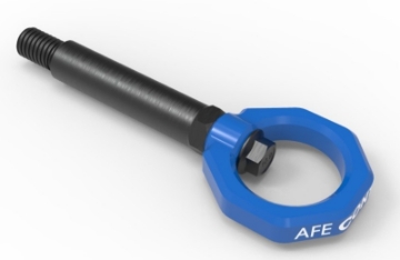 Picture of aFe Control Rear Tow Hook Blue BMW F-Chassis 2-3-4-M