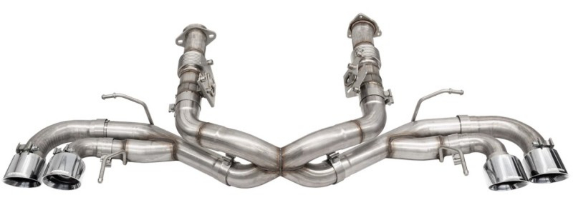 Picture of Corsa 20-24 Corvette C8 3in Xtreme Cat-Back Exhaust 4-5in Pol Quad Tips - Integrates stock AFM Valve