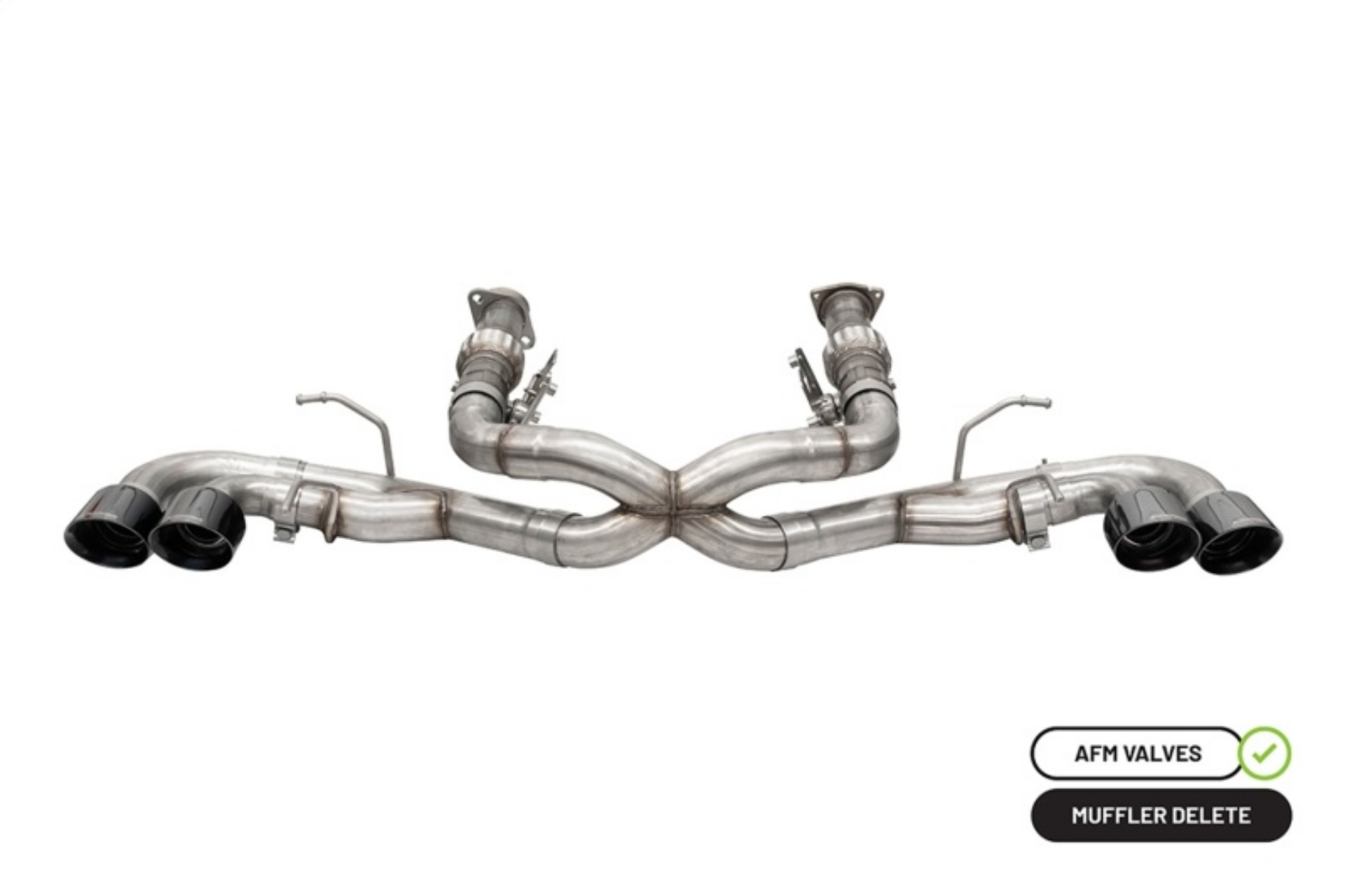 Picture of Corsa 20-24 Corvette C8 3in Xtreme Cat-Back Exhaust 4-5in Blk Quad Tips - Integrates stock AFM Valve