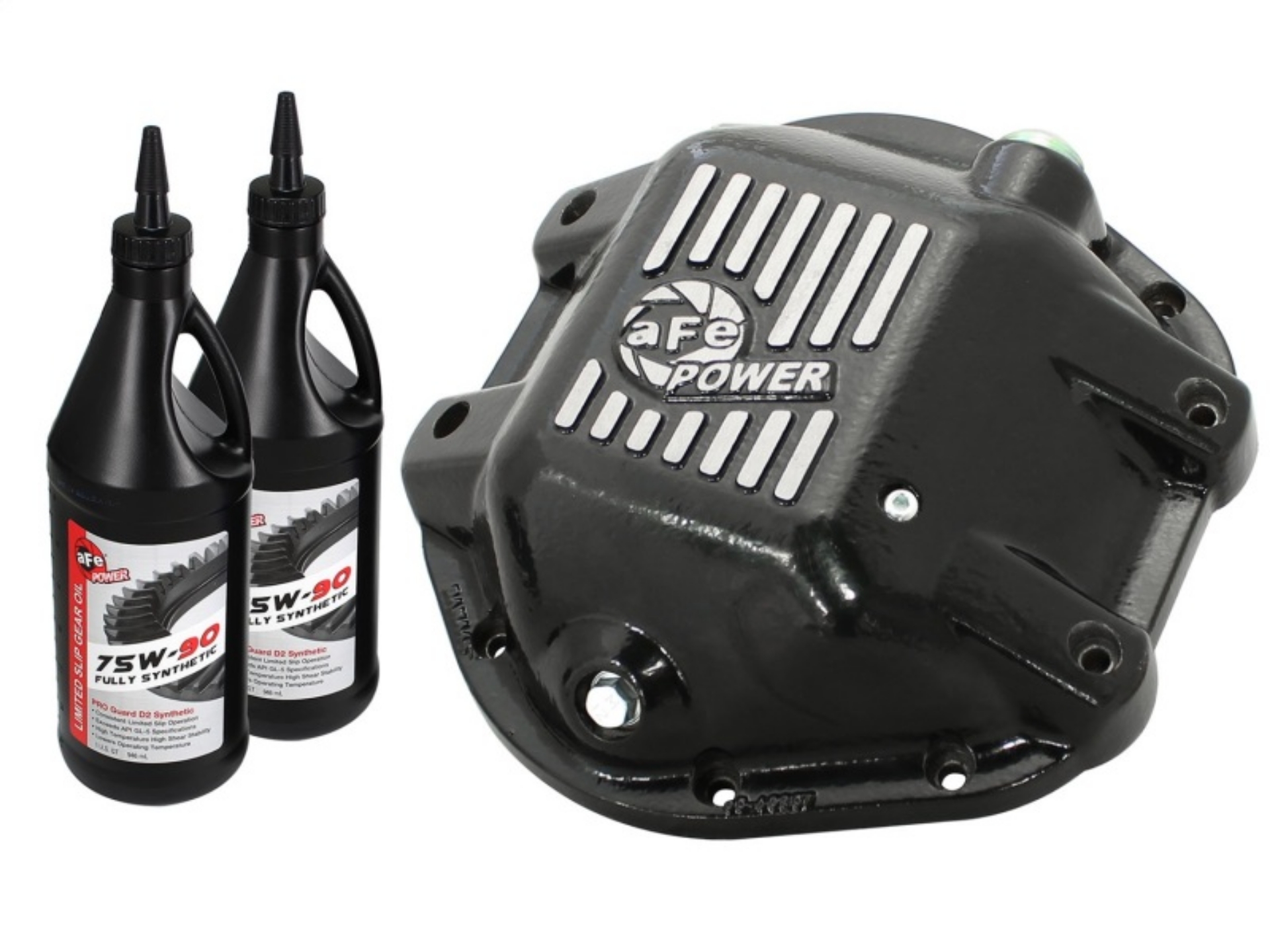 Picture of aFe Power Differential Cover Machined Pro Series 97-15 Jeep Dana 44 w- 75W-90 Gear Oil 2 QT