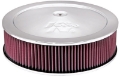 Picture of K&N 14in Red Custom Air Cleaner Assembly - 5-125in ID x 14in OD x 3-75in H x 1-25in Drop Base