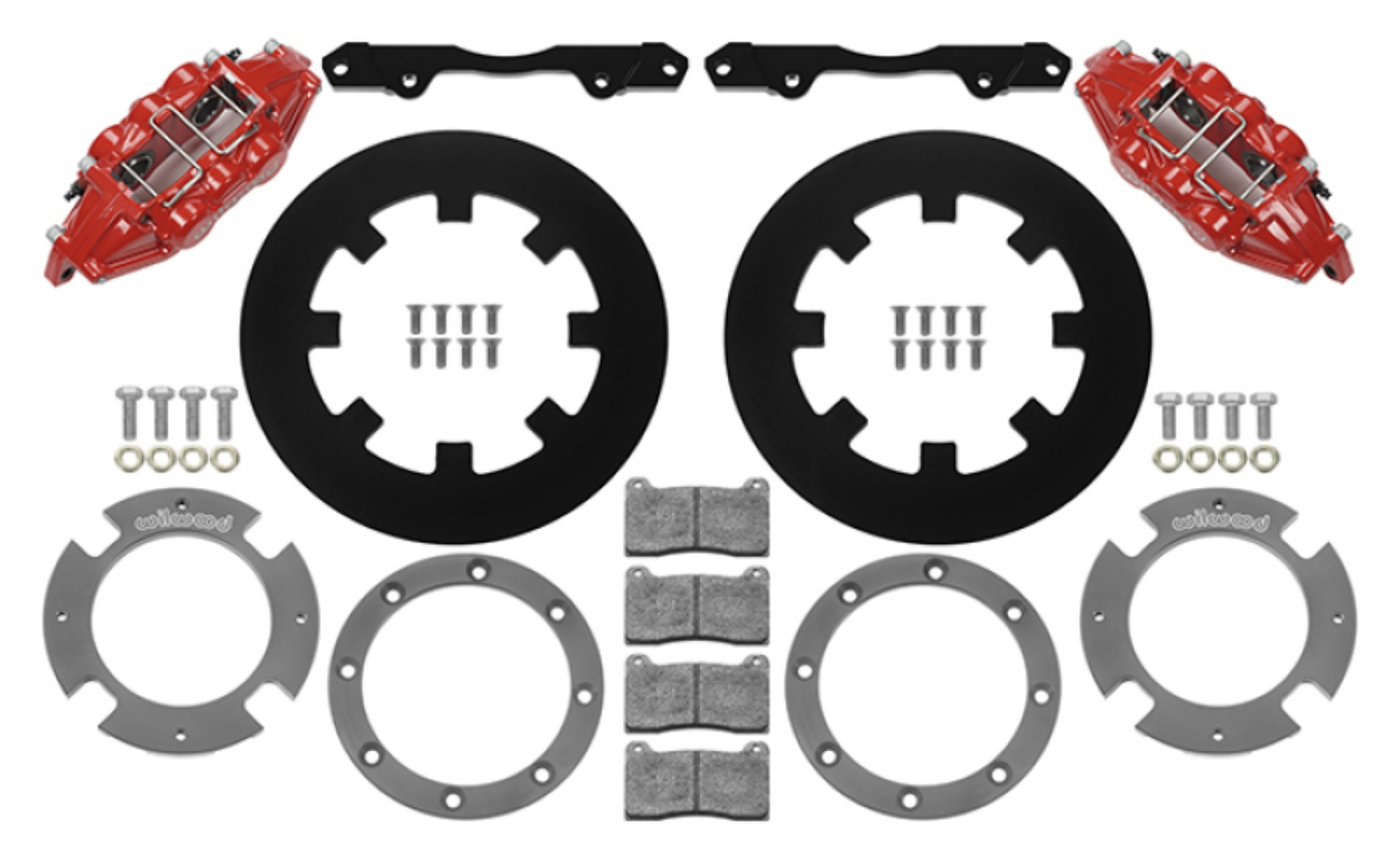 Picture of Wilwood 17-21 Can-Am X3RS Red 6-Piston Rear Kit 11-25in - Undrilled Rotors