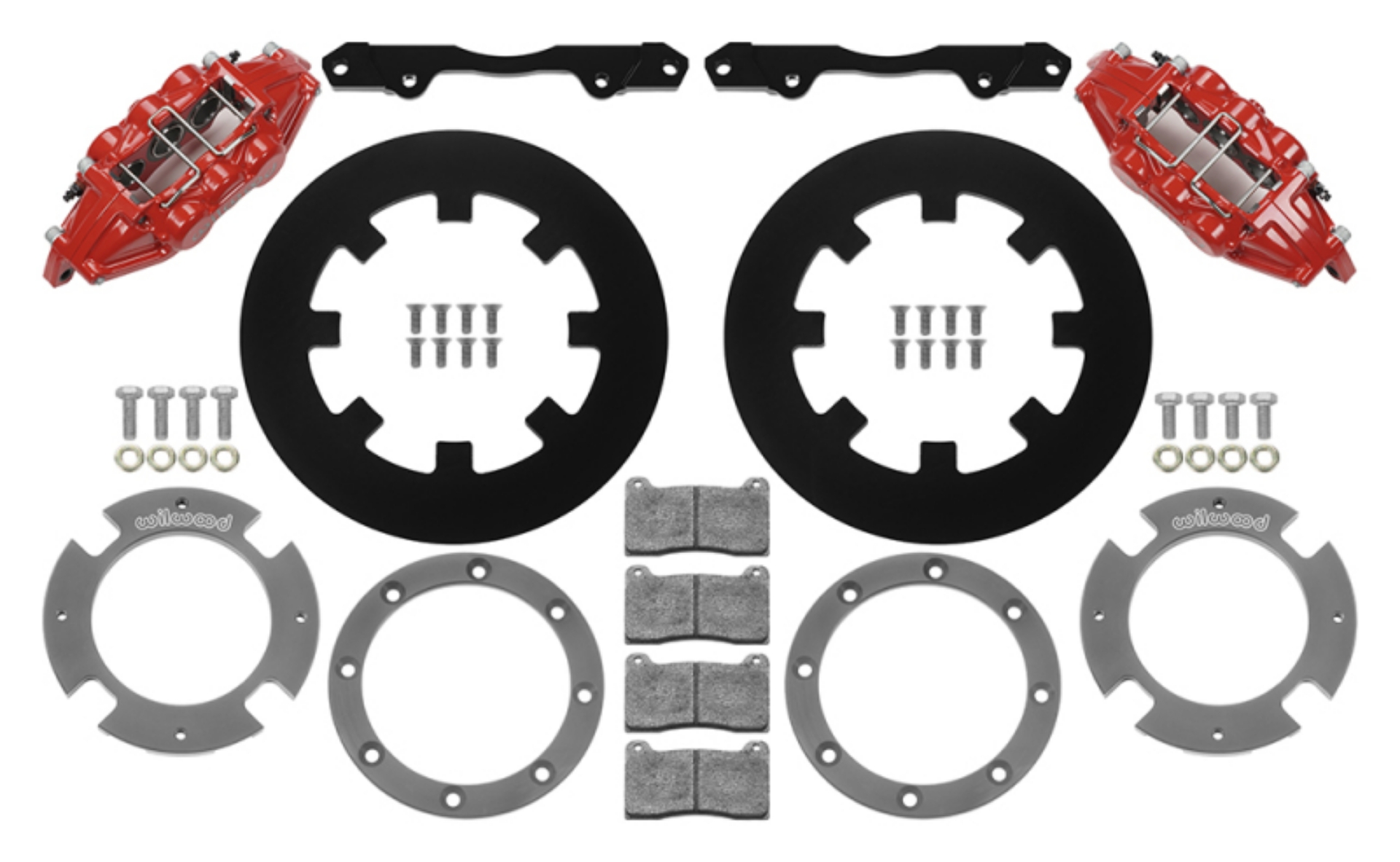 Picture of Wilwood 17-21 Can-Am X3RS Red 6-Piston Front Kit 11-25in - Undrilled Rotors