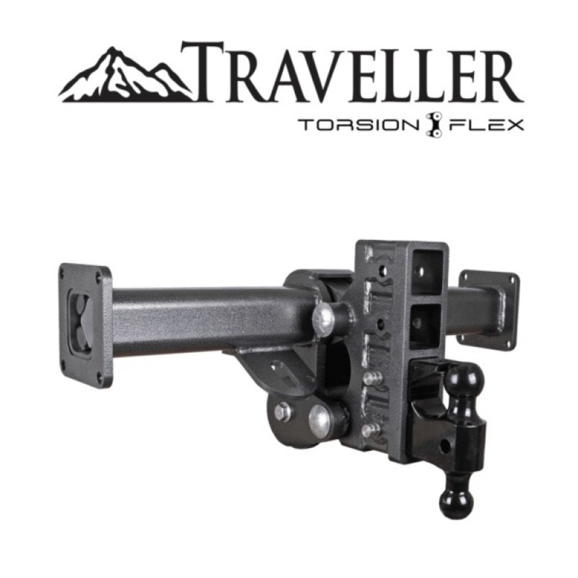 Picture of Gen-Y 27in Traveller Torsion-Flex 2-5in Shank 6in Drop 3-5K TW 21K Hitch Chassis Frame Mount