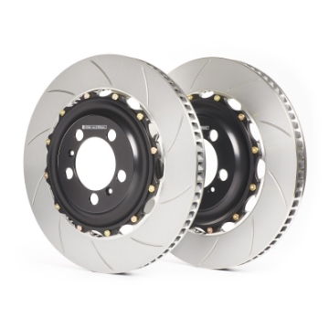 Picture of GiroDisc 02-04 Audi RS6 C5 380mm Zinc Plated Slotted Front Rotors w-Spacers