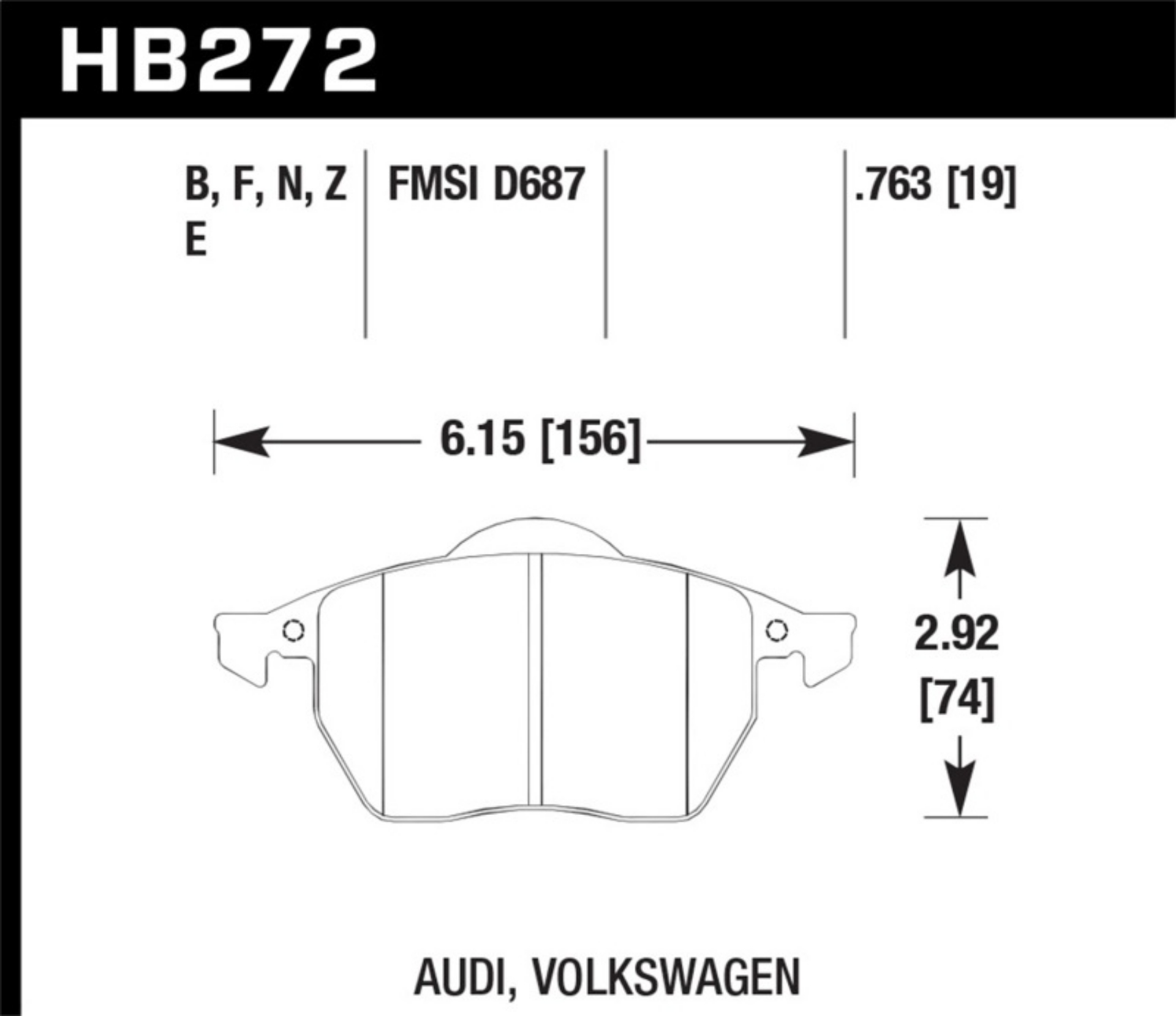 Picture of Hawk 00-02 Audi TT Base-Quattro 1-8L DTC-60 Race Front Brake Pads