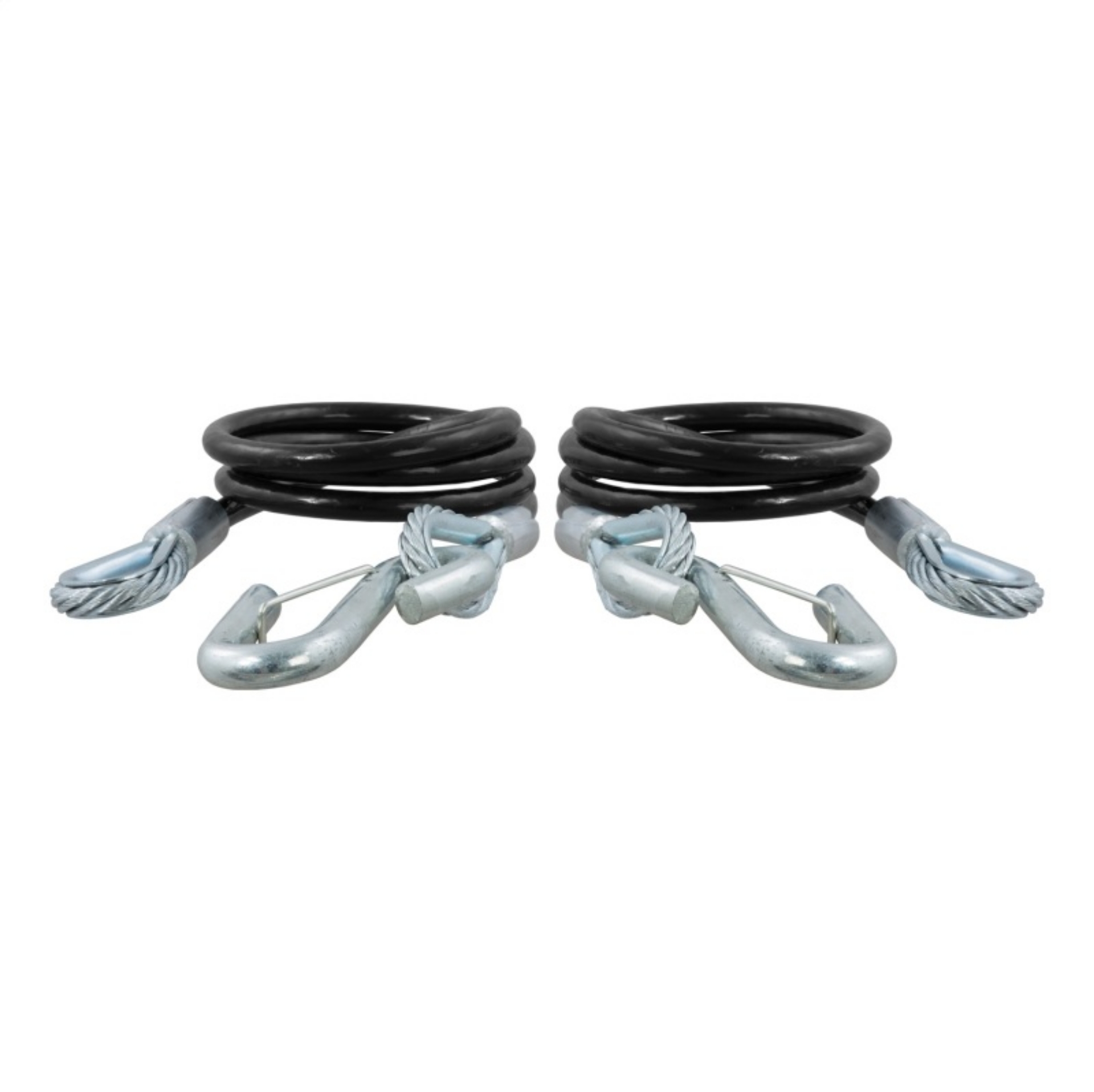 Picture of RockJock Curt Towing Safety Cable Kit 44 1-2in Long w- 2 Snap Hooks 5000lbs 2-Pack