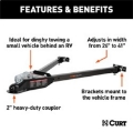 Picture of RockJock Curt Tow Bar with Adjustable Width Arms Car Mount 2in Ball 5000lbs