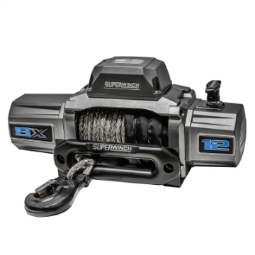 Picture of Superwinch 12000 LBS 12V DC 3-8in x 80ft Synthetic Rope SX 12000SR Winch - Graphite