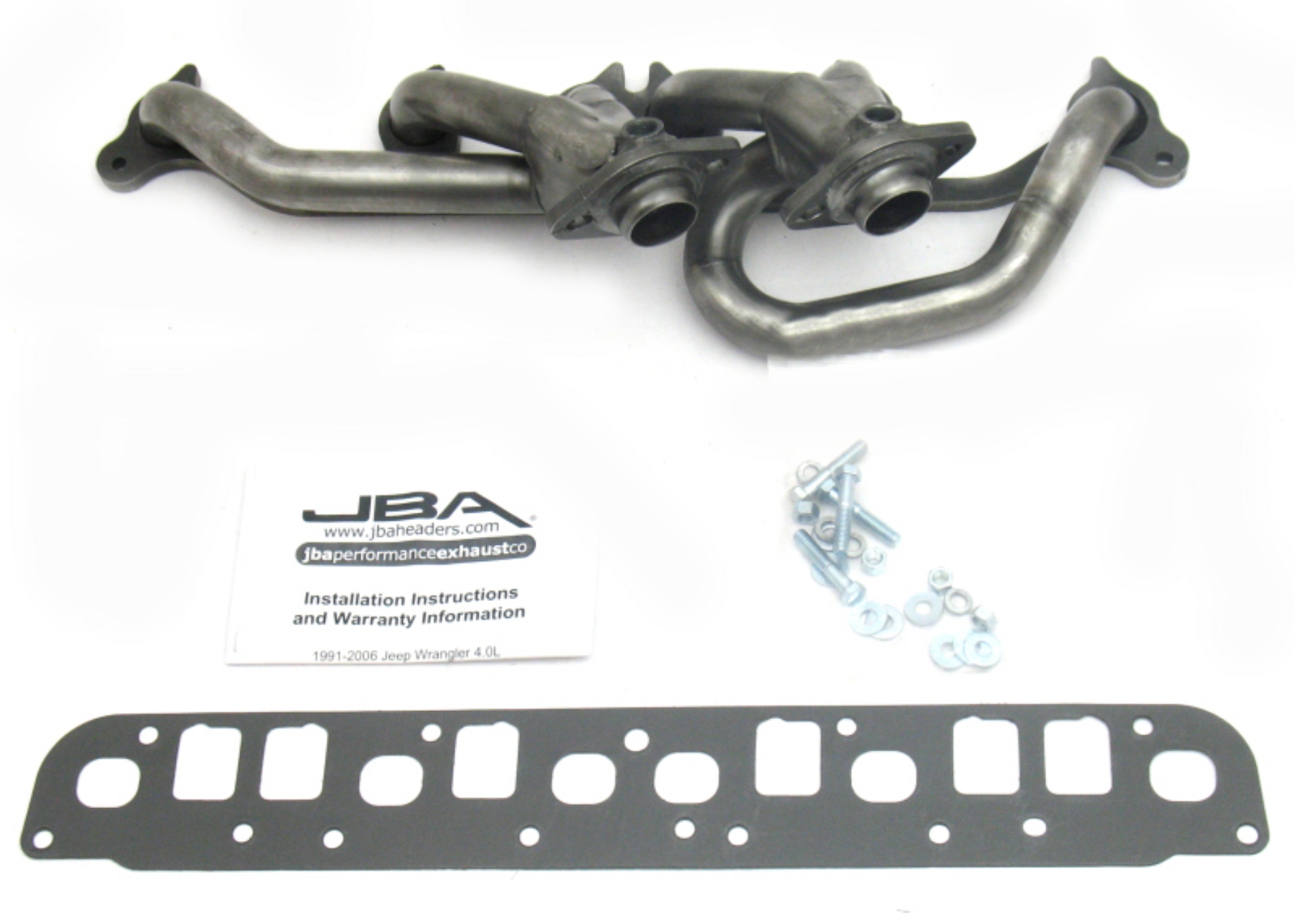 Picture of JBA 00-06 Jeep 4-0L 1-1-2in Primary Raw 409SS Cat4Ward Header