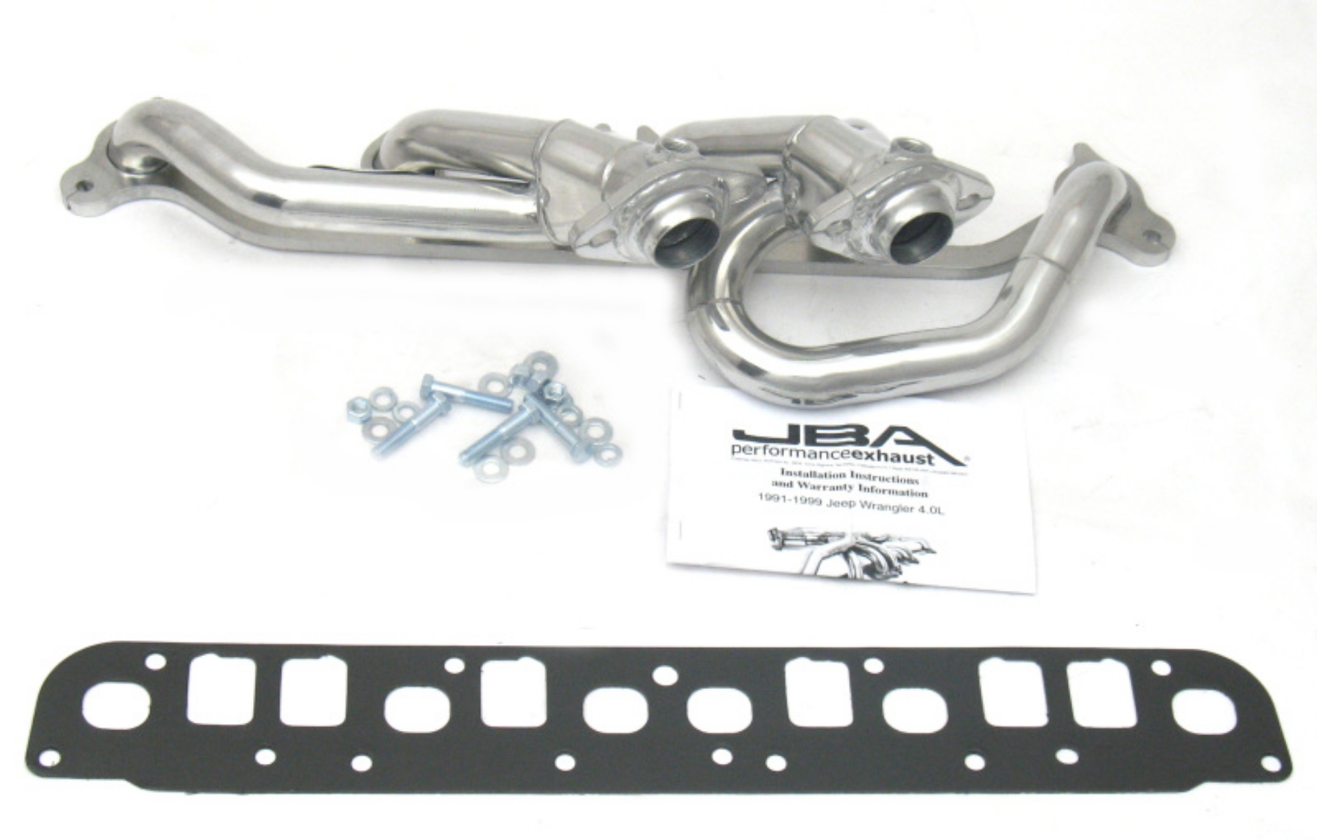 Picture of JBA 00-06 Jeep 4-0L 1-1-2in Primary Silver Ctd Cat4Ward Header