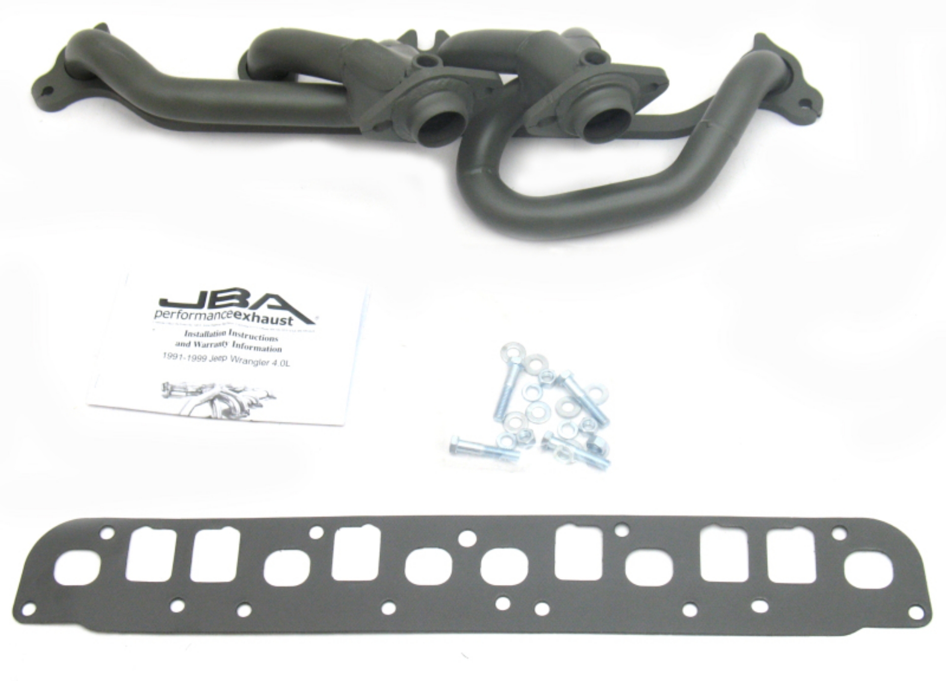 Picture of JBA 00-06 Jeep Wrangler 4-0L 1-1-2in Primary Ti Ctd Cat4Ward Header