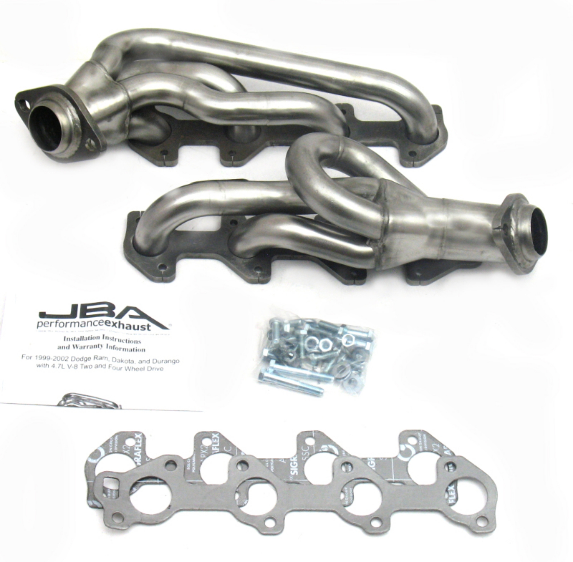 Picture of JBA 00-03 Dodge 4-7L PowerTech 1-1-2in Primary Raw 409SS Cat4Ward Header