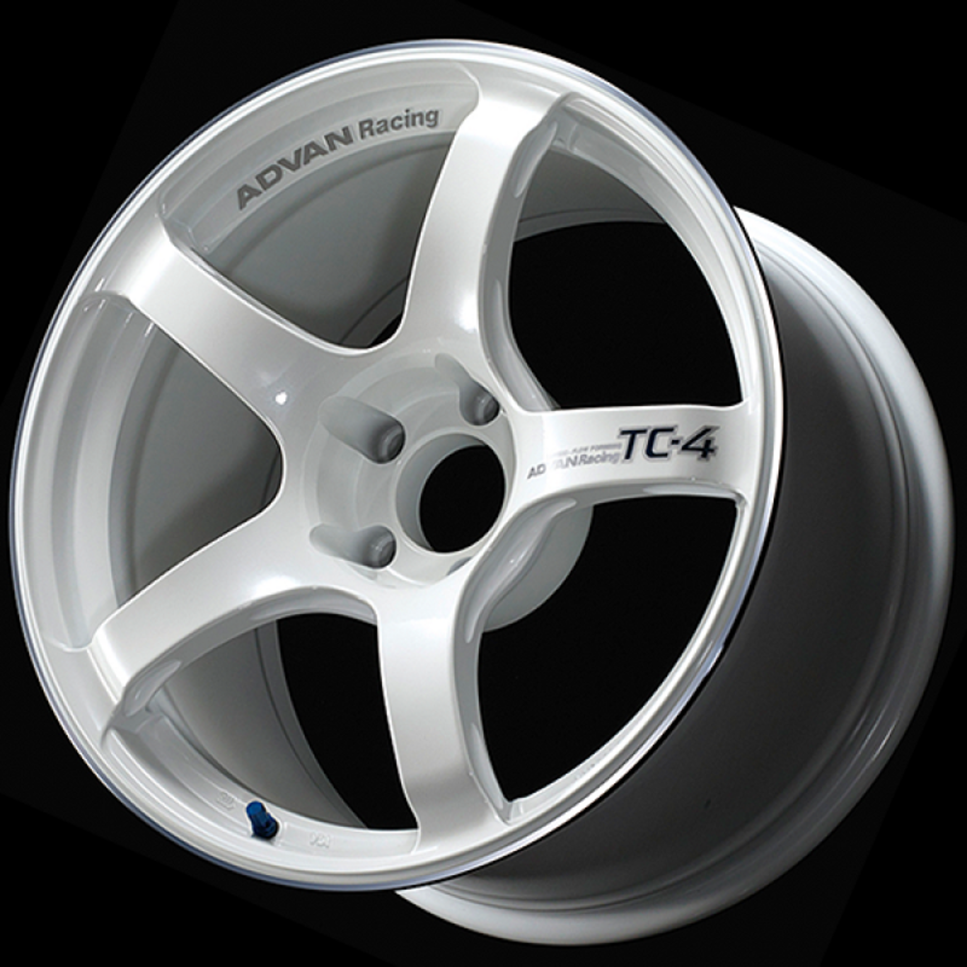 Picture of Advan TC4 18x9-5 +45 5-120 Racing White Metallic & Ring Wheel