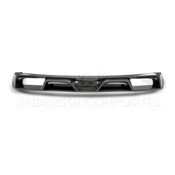 Picture of Anderson Composites 15-16 Ford Mustang R-Style Carbon Fiber Rear Valance for Quad Tip Exhaust