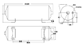 Picture of Ridetech Air Tank 2 Gallon Aluminum w- 2- 1-4in Ports and 1- 1-8in Port