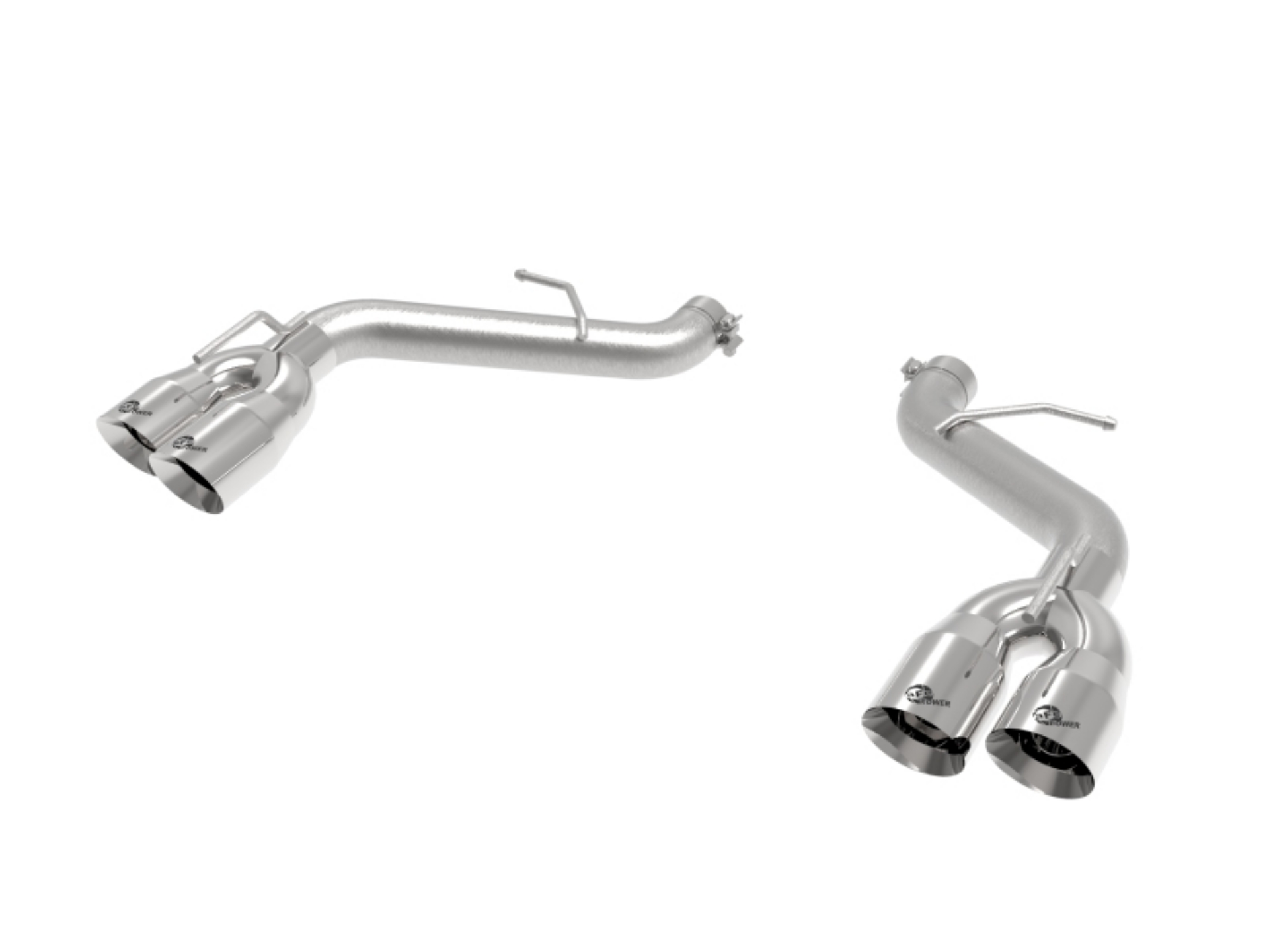 Picture of aFe POWER MACH Force-Xp 3in Axle-Back Exhaust 16-20 Chevy Camaro SS V8 6-2L w-o Mufflers - Polished